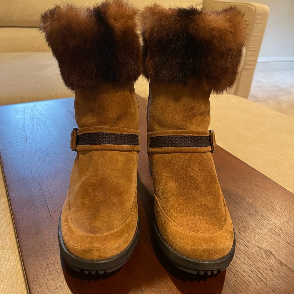 Stuart Weitzman Fur Boot 9 - Picture 13 of 16